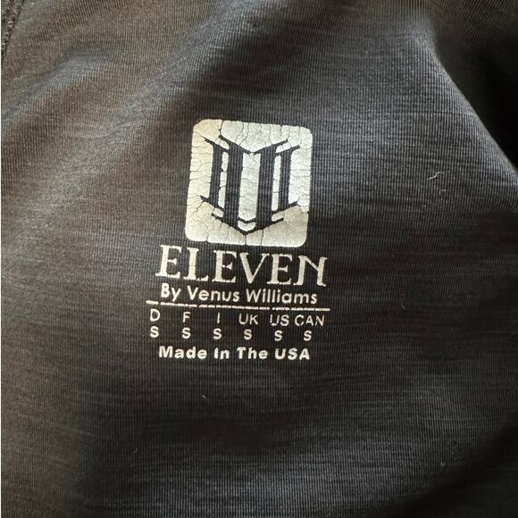 Eleven by Venus Williams Activewear Jacket Black Rouched Blue Crane Print Small - Picture 10 of 12